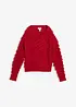 Pull en grosse maille à franges, bonprix