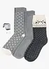 Lot de 3 paires de chaussettes thermiques en coton majoritaire, bonprix