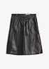 Jupe évasée en cuir d’agneau nappa, bonprix