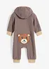 Combinaison en polaire avec capuche et application ourson, bonprix
