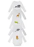 Lot de 5 bodies bébé manches longues, bonprix
