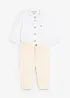 Body chemise et pantalon chino 100% coton (ens. 2 pces), bonprix