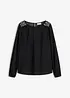 Blouse en mousseline avec strass sur les épaules, bonprix
