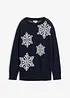 Pull col rond avec flocons de neige, bonprix