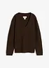 Pull en maille avec col V, bonprix