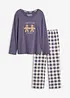 Pyjama avec pantalon en flanelle, bonprix