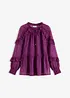 Blouse en crêpe à volants, bonprix