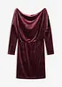 Robe courte en velours fluide avec strass, bonprix