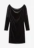Robe courte en velours fluide avec strass, bonprix