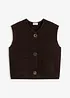 Gilet sans manches en maille à boutons décoratifs, bonprix
