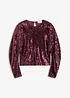 T-shirt manches longues à sequins, bonprix