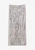 Jupe midi à sequins, bonprix