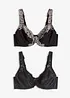 Lot de 2 soutiens-gorge à armatures et bretelles rembourrées, bonprix