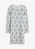 Robe en maille poilue avec motif en losange, bonprix