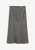 Jupe longue à godets, aspect tweed, bonprix