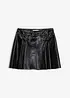 Mini-jupe enduite à plis creux, bonprix