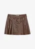 Mini-jupe enduite à plis creux, bonprix