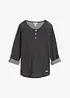T-shirt manches longues avec patte de boutonnage, bonprix