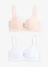 Lot de 2 soutiens-gorge coton à coques et armatures, bonprix