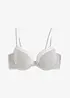 Soutien-gorge coton à coques, armatures et dentelle, bonprix
