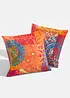 Lot de 2 housses de coussin à imprimé patchwork, bonprix