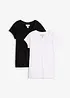 Lot de 2 T-shirts 100% coton, bonprix