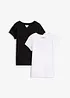 Lot de 2 T-shirts 100% coton, bonprix