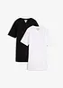 Lot de 2 T-shirts longs 100% coton, bonprix