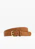 Ceinture en cuir avec boucle brillante, bonprix