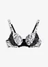Soutien-gorge à coques en satin imprimé, bonprix