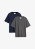 Lot de 2 T-shirts épais en jersey 100% coton, bonprix
