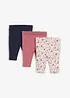 Lot de 3 leggings 100% coton, bonprix