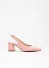 Escarpins slingback à talon carré, bonprix