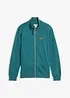 Sweat zippé à col montant et détails enduits, bonprix