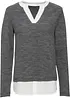 Pull en fine maille avec empiècement chemisier, bonprix