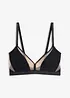 Soutien-gorge triangle sans armatures bi-matière, bonprix