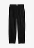 Pantalon barrel à taille élastiquée, bonprix