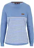 T-shirt manches longues à rayures en coton, bonprix