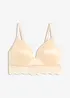 Soutien-gorge à coques et dentelle, sans armatures, bonprix