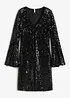 Robe à sequins et manches trompette, bonprix