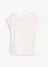 T-shirt avec bordure en satin, bonprix