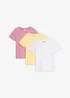 Lot de 3 T-shirts 100% coton, bonprix