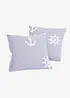 Lot de 2 housses de coussin motif marin, bonprix