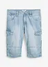 Bermuda long poches cargo en denim léger, coupe loose, bonprix