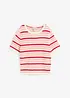 T-shirt en maille rayée, bonprix