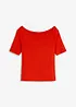 T-shirt encolure Bardot en viscose extensible, bonprix