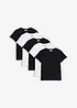 Lot de 5 T-shirts en coton extensible, bonprix