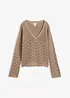 Pull léger en maille ajourée, bonprix