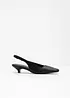 Escarpins slingback en cuir, bonprix