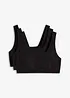 Lot de 3 brassières coton extensible, bonprix